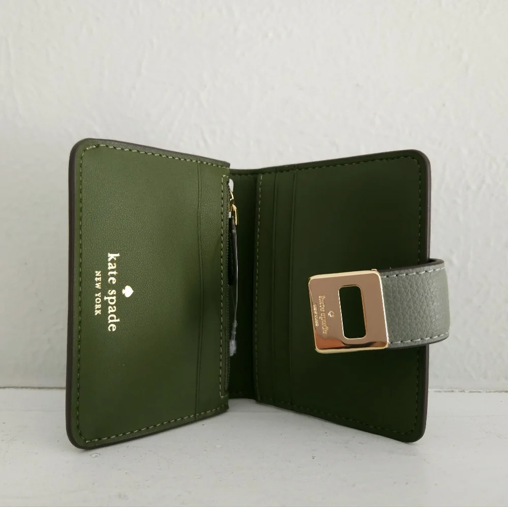 NWT Kate Spade Phoebe Refined Leather Card Case Wallet- Dusky Pine - Picture 4 of 5